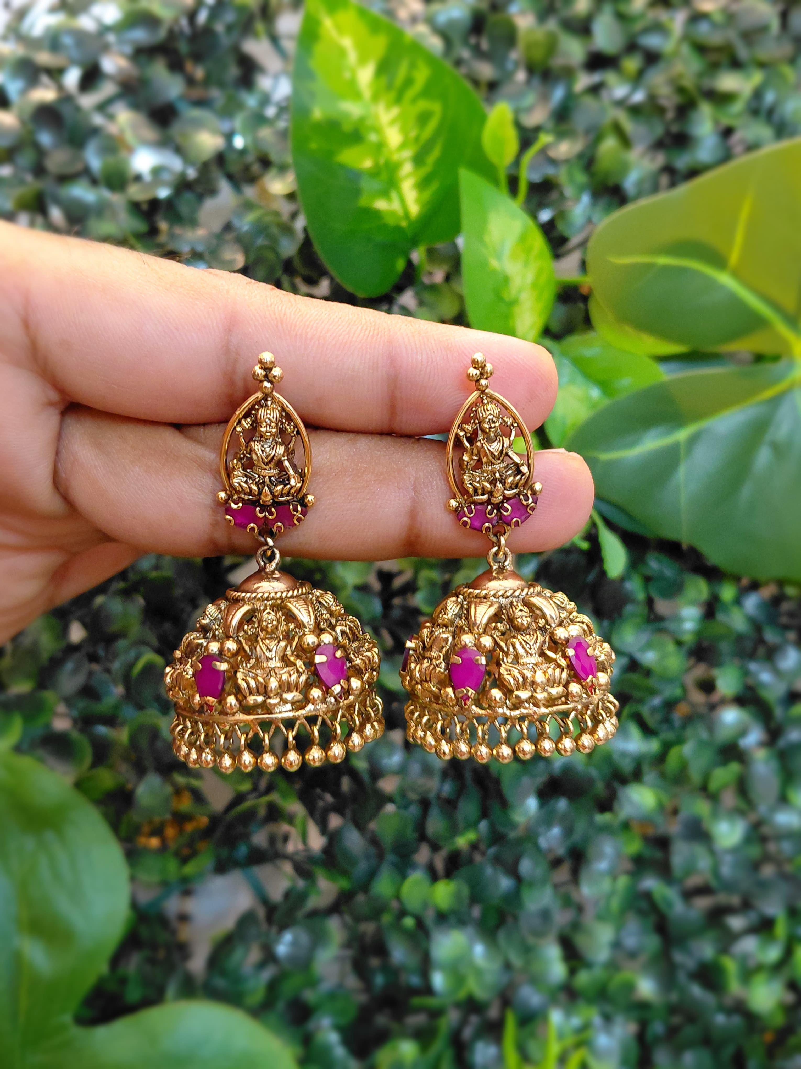Lakshmi jumkha antique shade