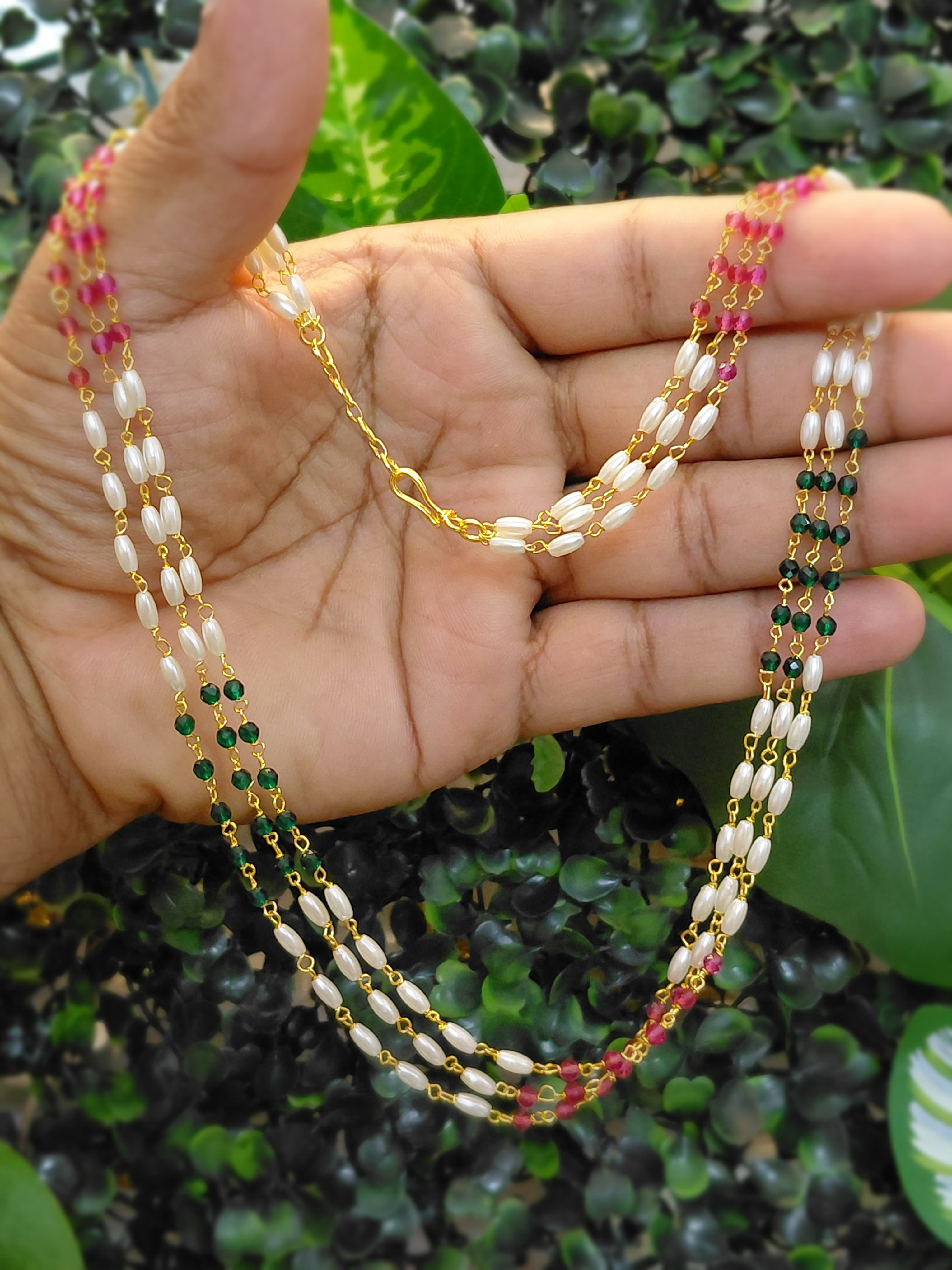 Pearl necklace 3 layer