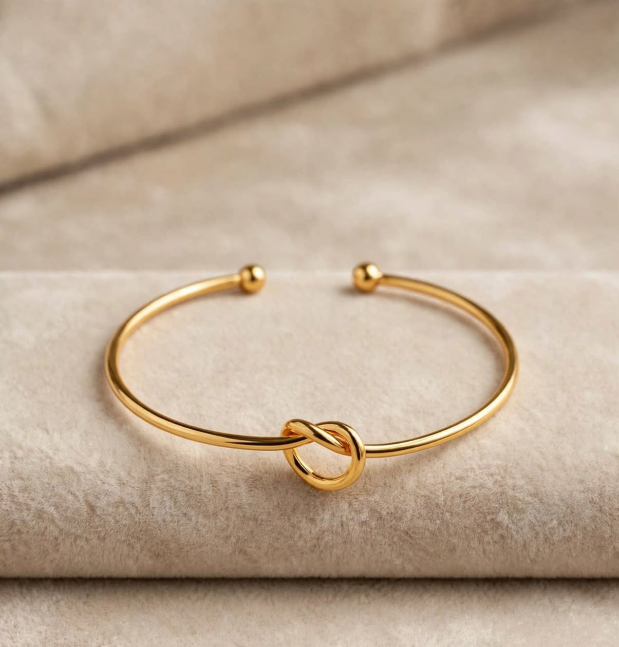 Cuff bangle love knot bracelet